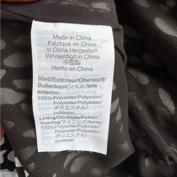 J.CREW Women's Printed Satin Crepe Peplum Top Blouse Black White Size 00 - Picture 9 of 10